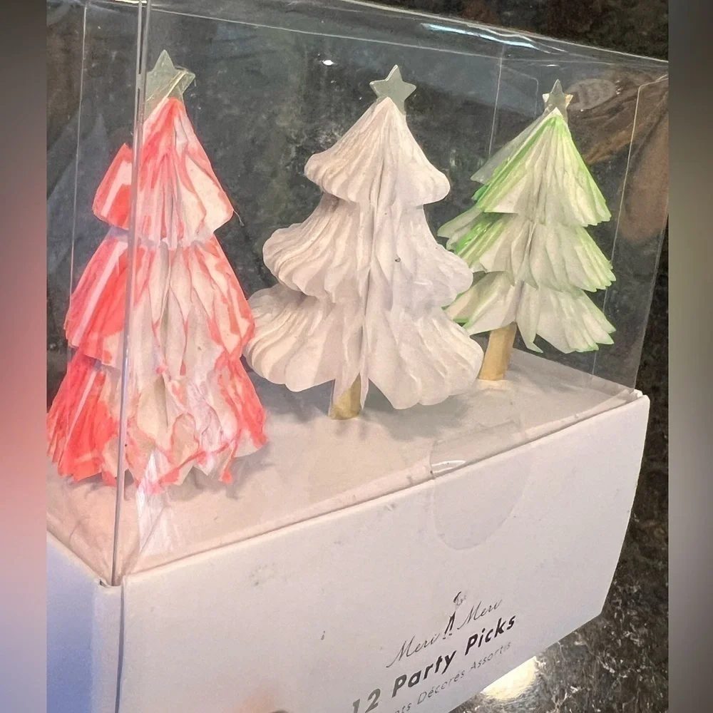 12 meri meri christmastree picks holiday party cupcake sweets bakery pinterest